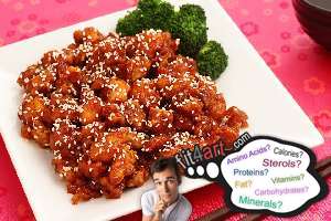 how many calories are in a chinese sesame chicken