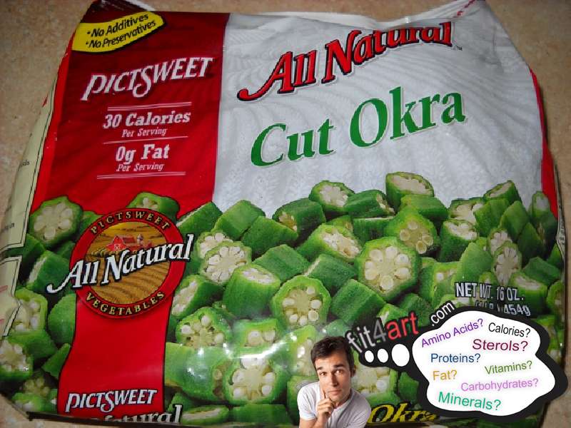 What fat is in a frozen okra?