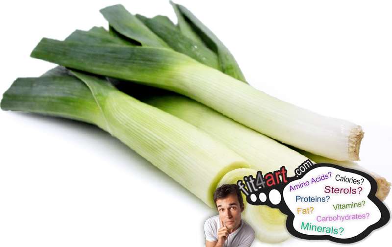 How many carbs are in leeks?