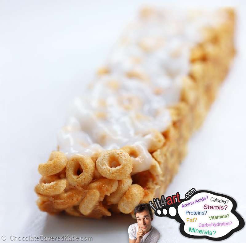 Milk and cereal bar nutritional value and information