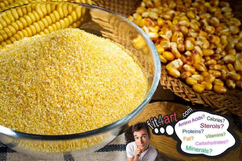 What amino acids are in a white whole grain cornmeal?